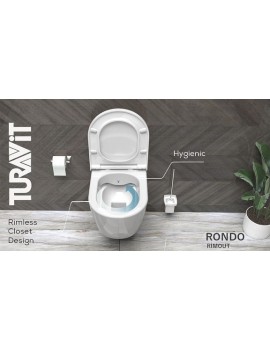 TURAVİT Rondo Rimless Asma Klozet Set